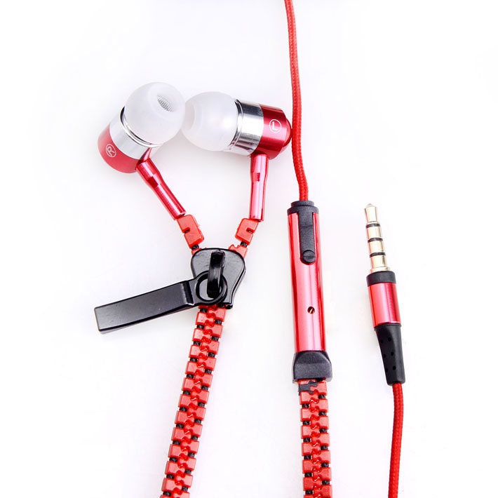 Tai nghe khóa kéo chống rối zipper, tai nghe giá rẻ bền đẹp DALOI