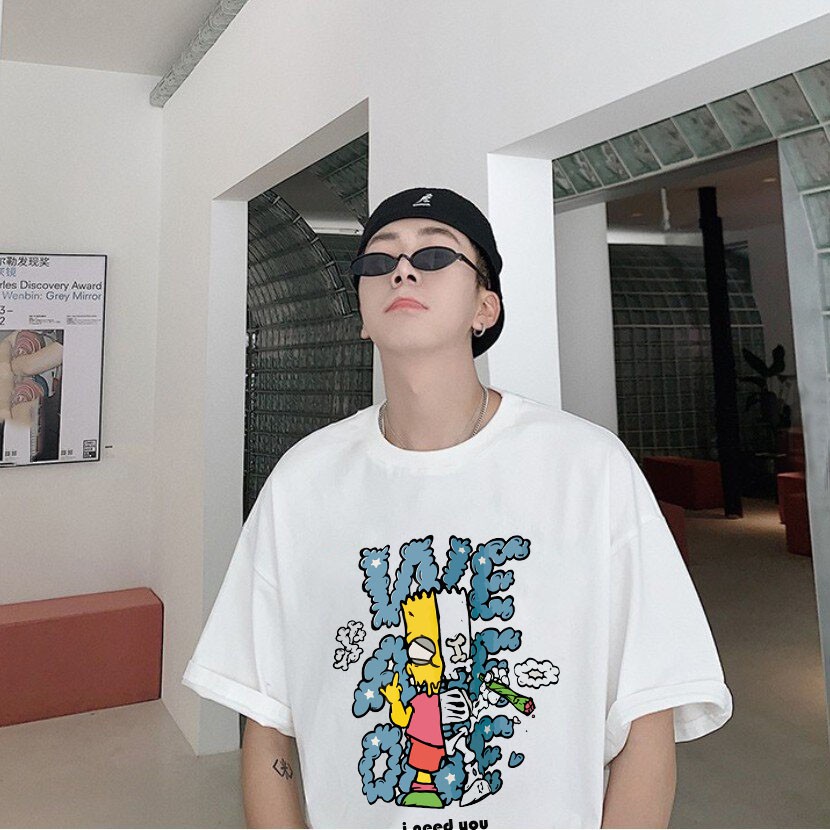 Áo thun form rộng Unisex Hey You Simpson x Jason We are one Ulzzang Unisex