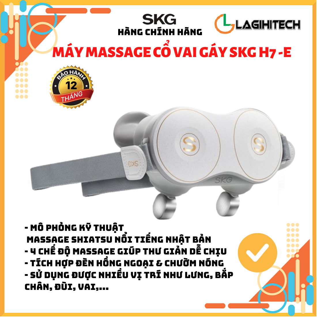 Máy massage cổ vai gáy skg h7 - hàng chính hãng