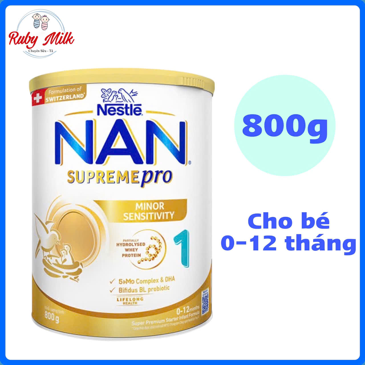 [Date 3.2027] Sữa NAN SUPREME PRO số 1 Lon 800g (Cho bé 0 -12 tháng)