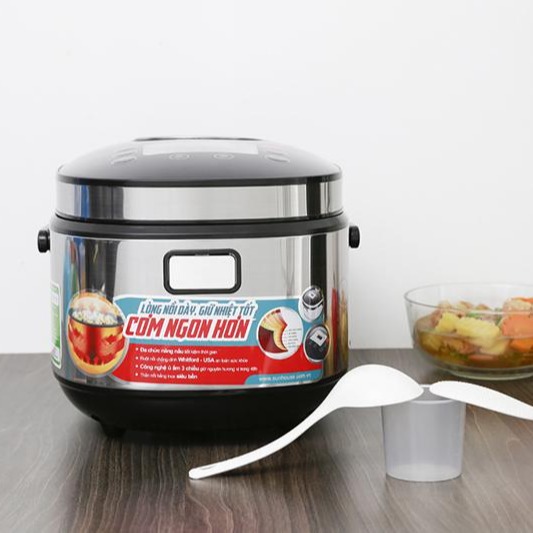 Nồi cơm điện tử Sunhouse mama 1.8 lít SHD8903   TRƯNG BÀY Lòng nồi hợp kim nhôm dày tới 2.8 mm, phủ lớp chống dính Whitford tiêu chuẩn Mỹ