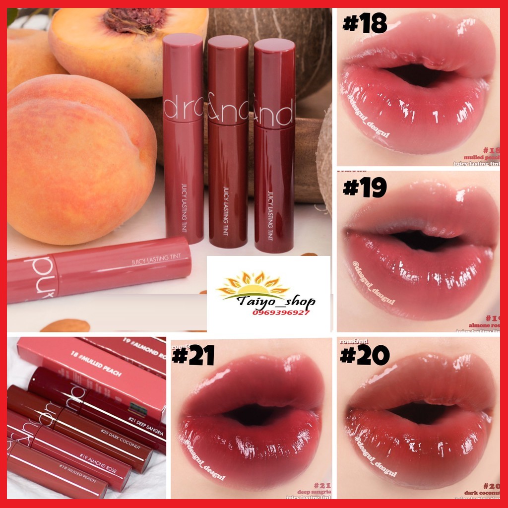 Son tint bóng siêu lì romand new juicy lasting 5.5g