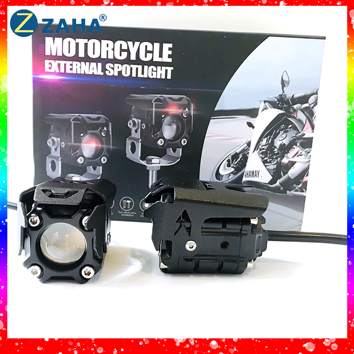 Đèn trợ sáng s18 mini bi cầu cos vàng pha trắng gắn ô tô moto xe máy