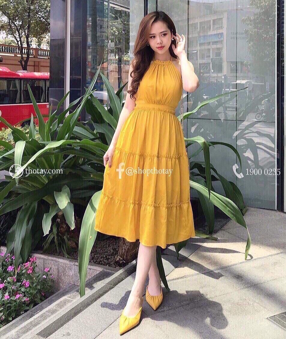 [HCM]ĐẦM CỔ YẾM PHI 3 TẦNG MANG ĐI BIỂN BAO PHÊXINH XẮN LẮM KHÁCH ƠI-QC39