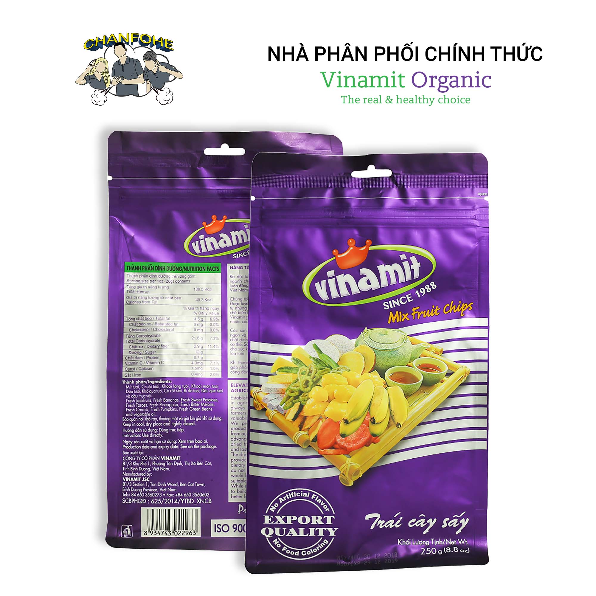 Trái cây thập cẩm sấy khô vinamit gói 100g/250g/500g