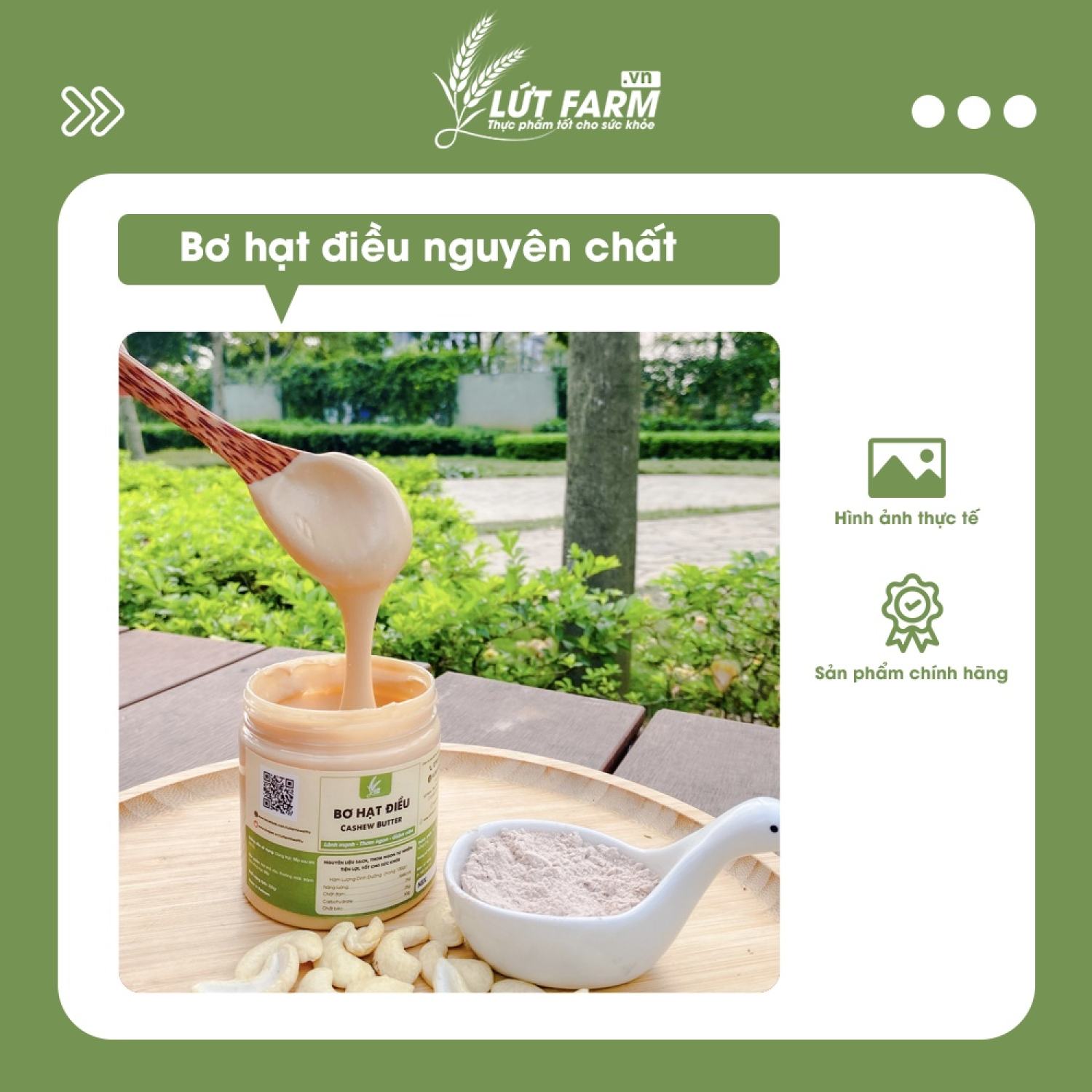 Bơ hạt điều nguyên chất lứt farm 210g