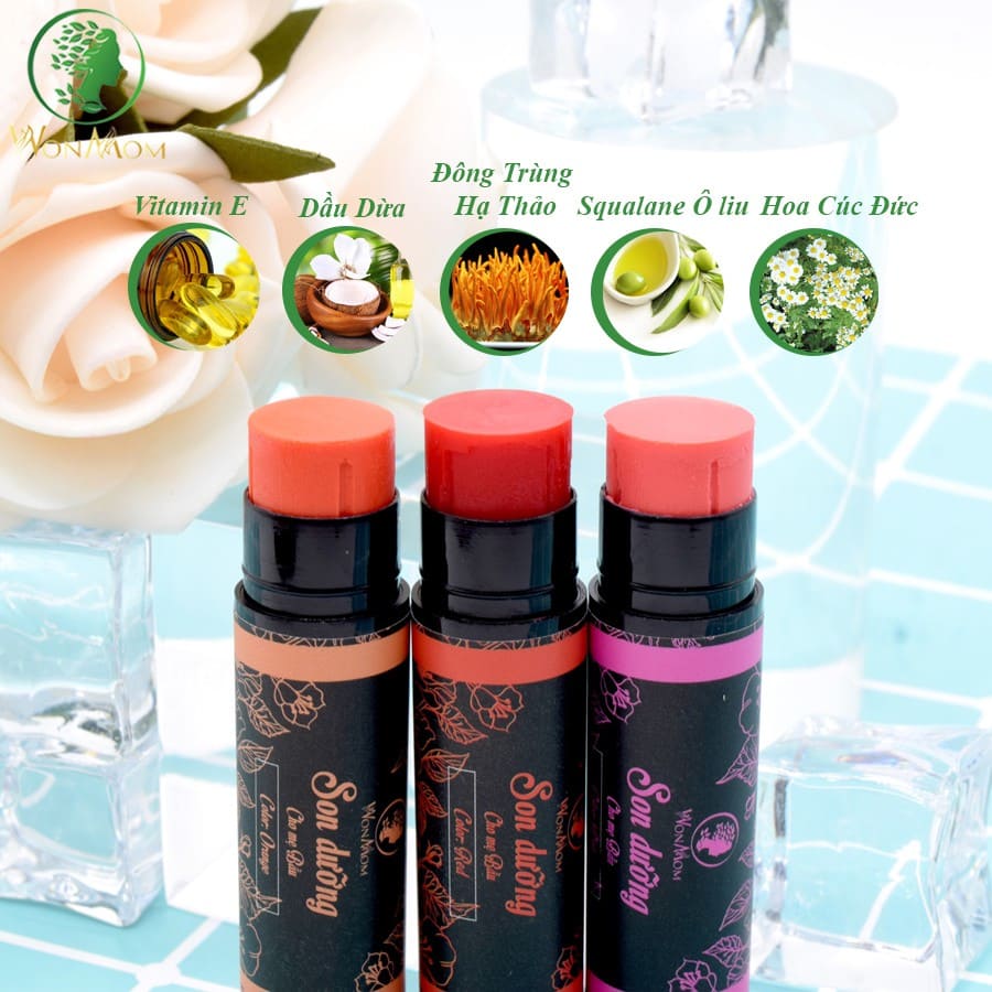 Son Dưỡng Môi, Làm Hồng Và Căng Mọng Môi Cho Mẹ Bầu, Cấp Ẩm Cho Môi, Giảm Thâm, Nứt Nẻ Môi Chính Hãng WONMOM