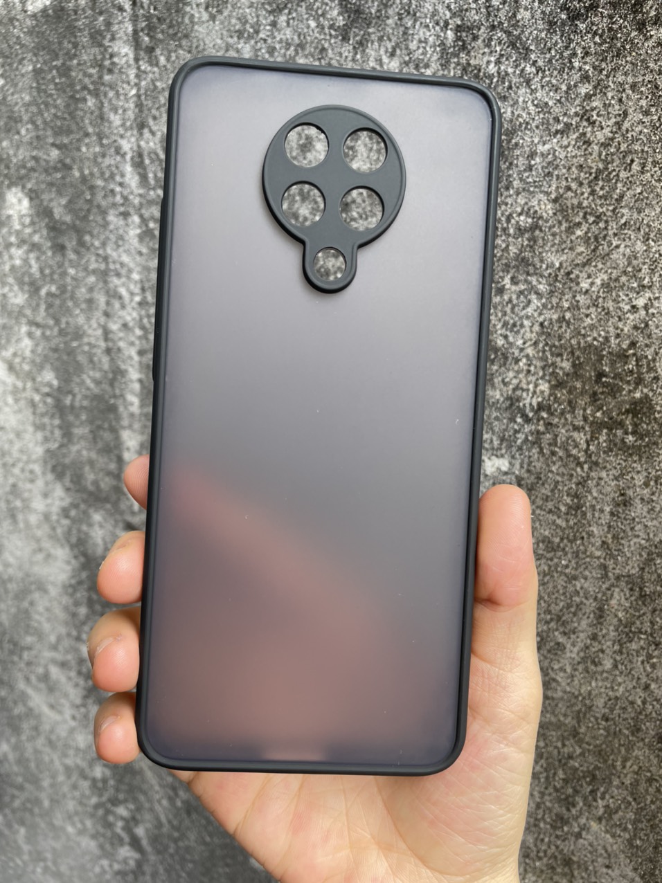 Ốp lưng cho Xiaomi Redmi K30 Pro nhám viền màu che camera