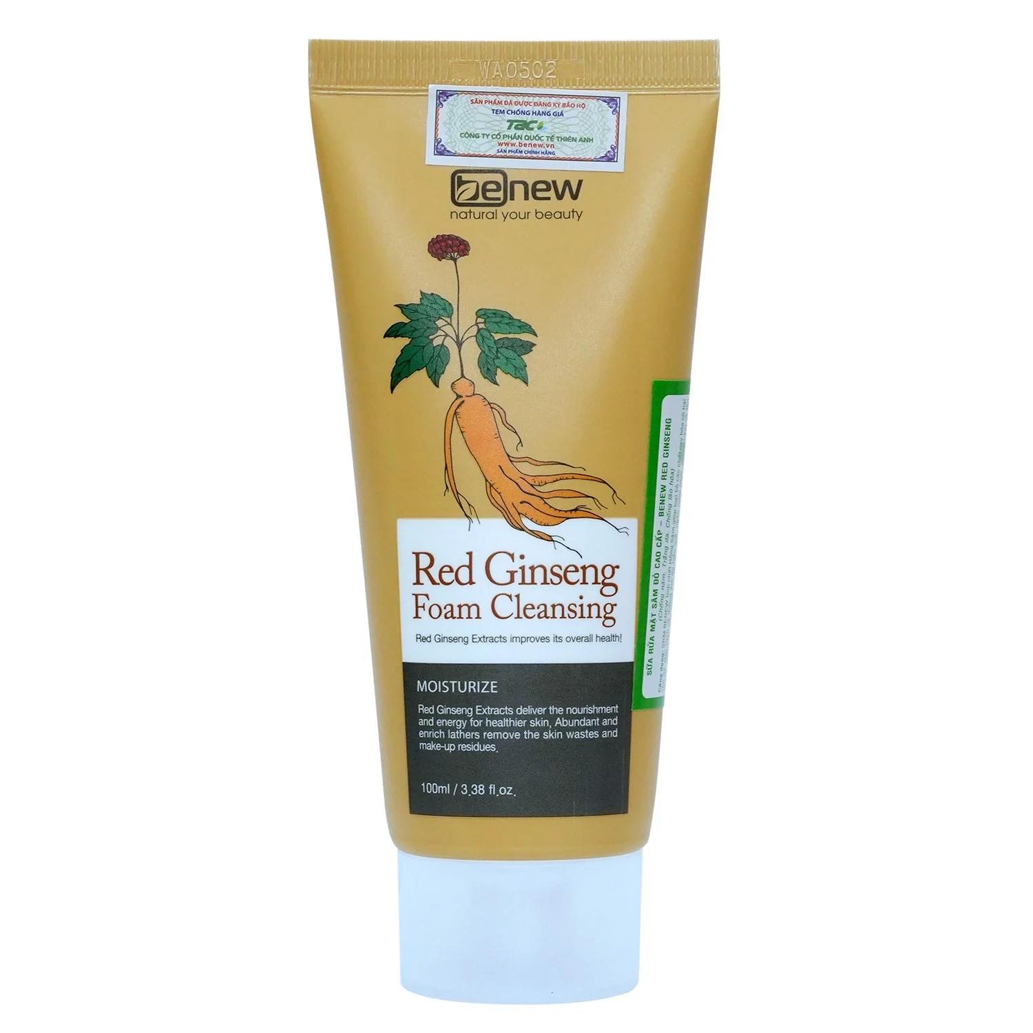 Sữa rửa mặt hồng sâm Benew Red Ginseng Foam Cleansing 100ml