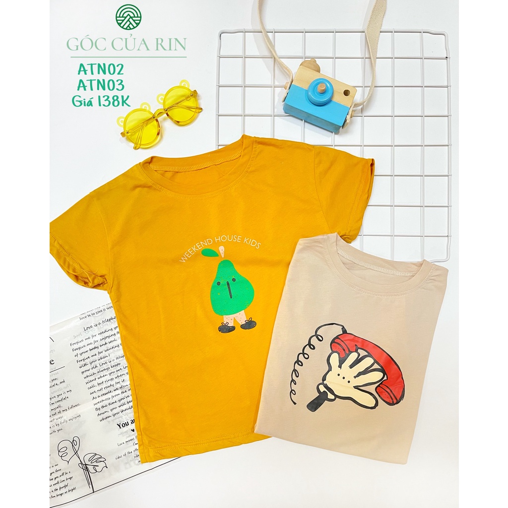 [ÁO THUN TAY NGẮN HOẠT HÌNH HÀNG QUẢNG CHÂU] Hoạ Tiết Lạ Mắt Cho Ngày Mới, Vải Cotton Cao Cấp Cho Bé _ GOCCUARIN.SG