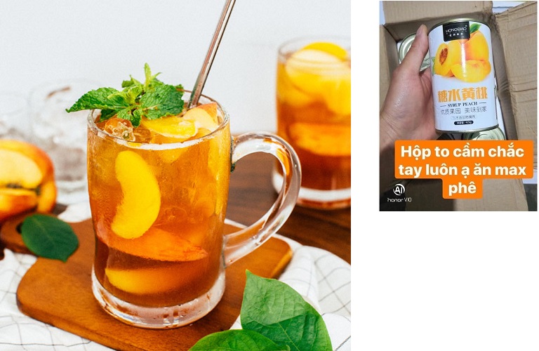 [HCM][ SIÊU NGON ] Trà đào ngâm hàng nội địa Trung  trà đào ngâm siêu ngon . trà đào ngâm nguyên miếng