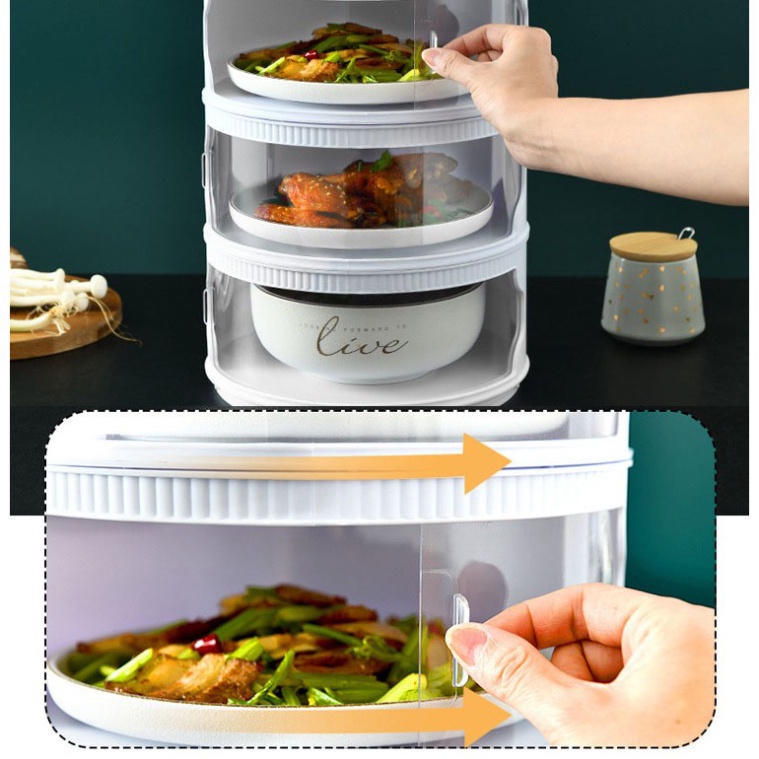 Do Gia Dung Lồng bàn đa năng 🔴🔴Lồng bàn gữ nhiệt 5 tầng,chống bụi ruồi muỗi bay vào thức ăn tiện lợi, an toàn MEGA MART