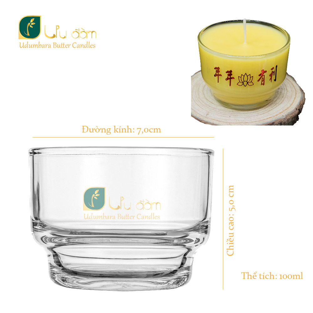 Ly tròn làm nến dâng phật vtc56, hộp 6 cái - uudam handmade