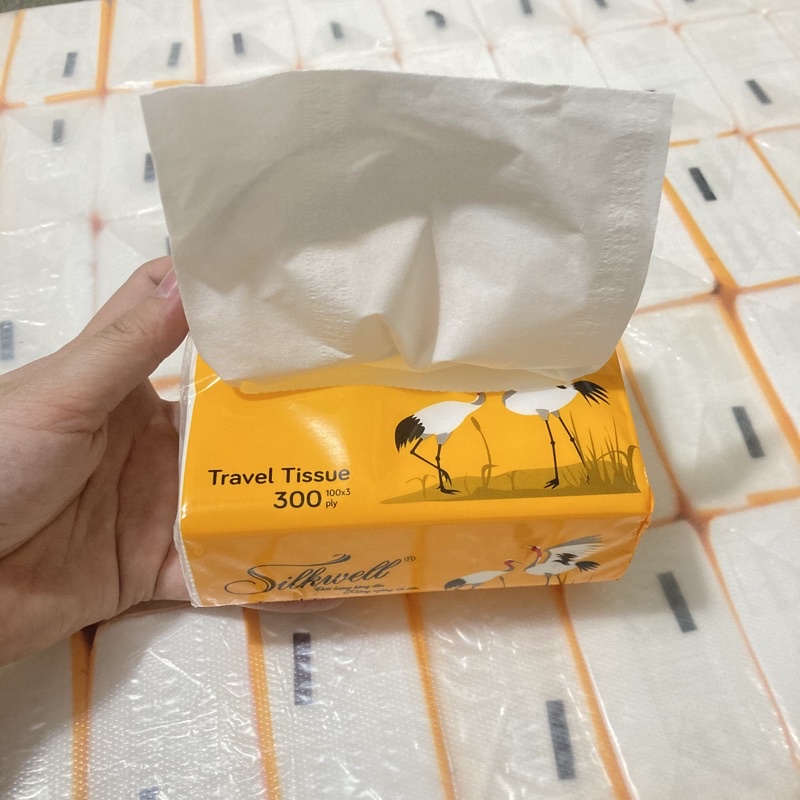 Giấy ăn silkwell 3 lớp bỏ túi siêu mềm mịn 300 tờ
