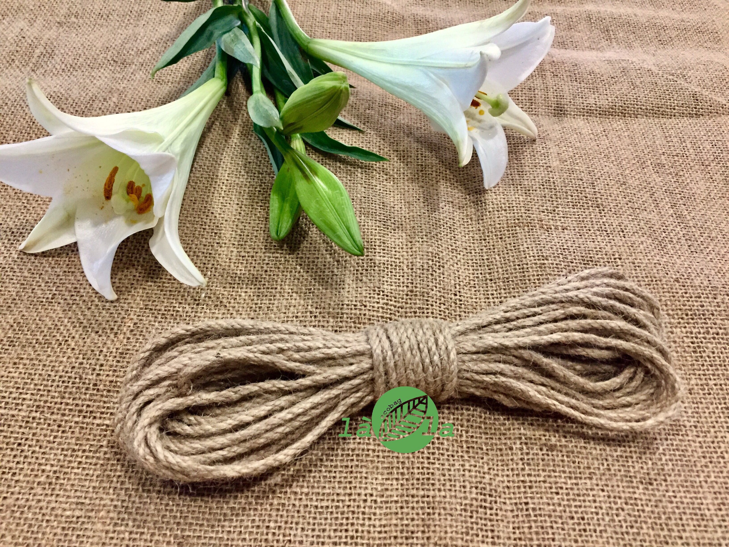 10m dây 4mm dây thừng, dây đay, dây bố làm đồ handmade