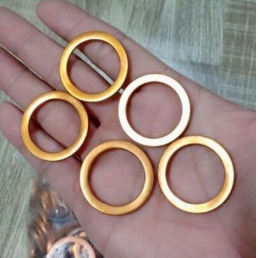 5 ron đệm bắt cổ pô bằng đồng cho xe máy honda yamaha...