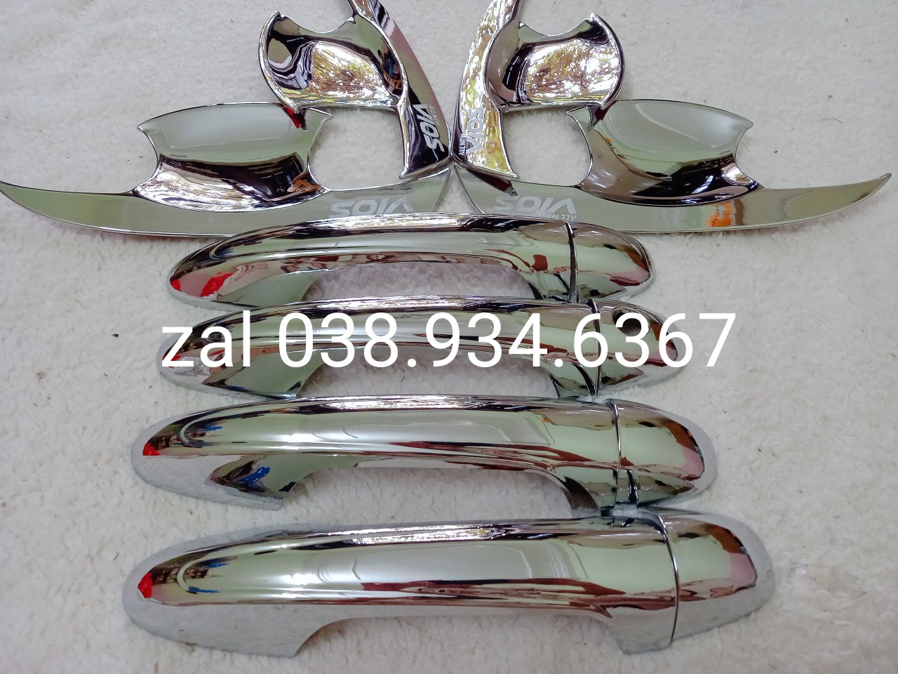 Ốp tay nắm hõm cửa vios 2019 - 2022 mạ crom cao cấp có vi deo và hình ảnh thật sản phẩm