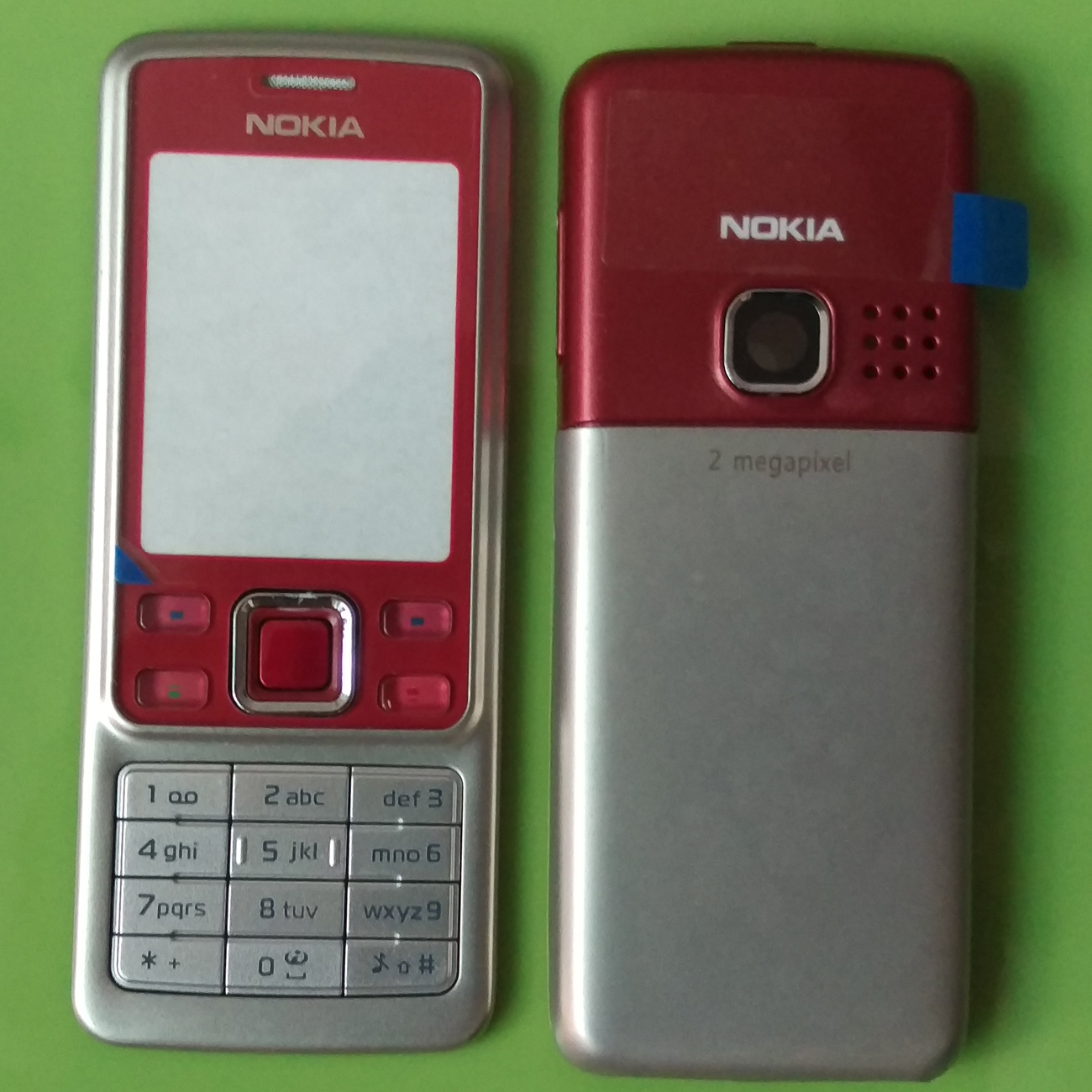 Vỏ + sườn nokia 6300 -vỏ zin red