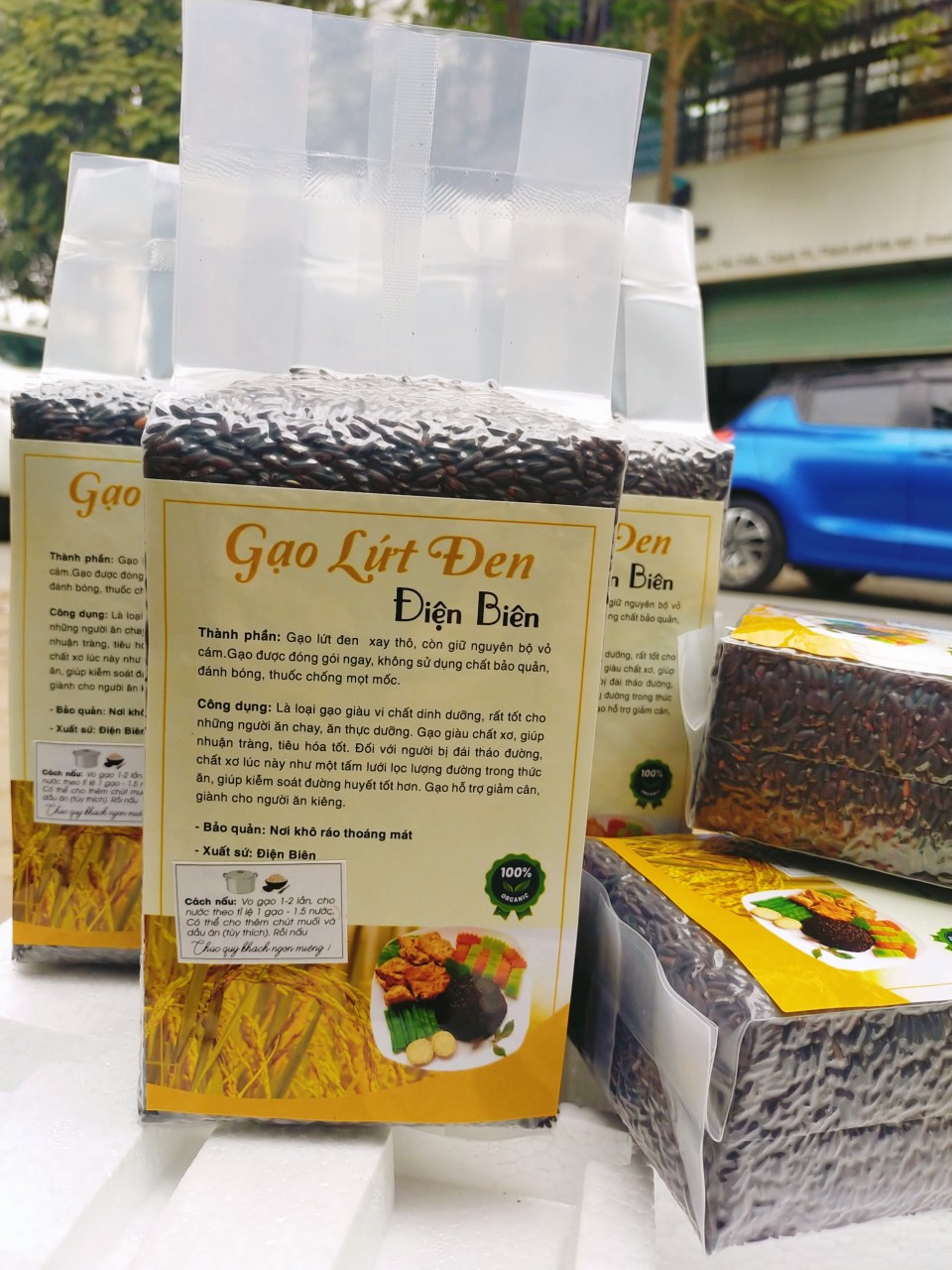 Gạo lứt đen điện biên 1 kg - gạo lứt cho người ăn kiêng - gạo lứt dẻo thơm ngon