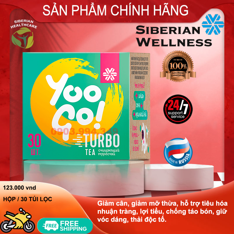 Trà giảm cân yoogo turbo giúp nhuận tràng hỗ trợ tiêu hóa