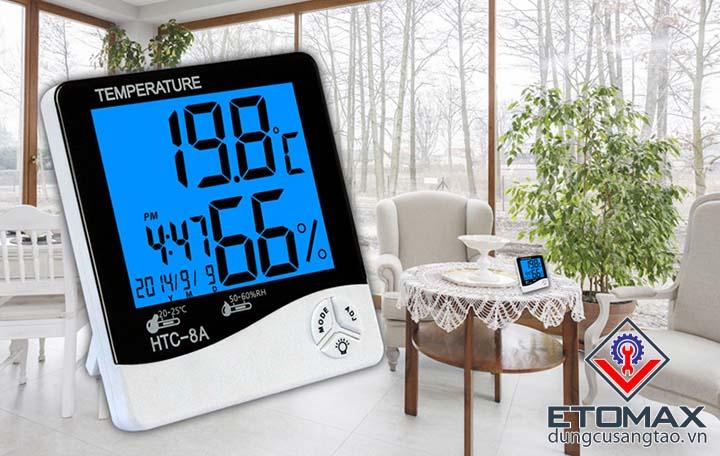 Máy đo độ ẩm, nhiệt độ htc-8a