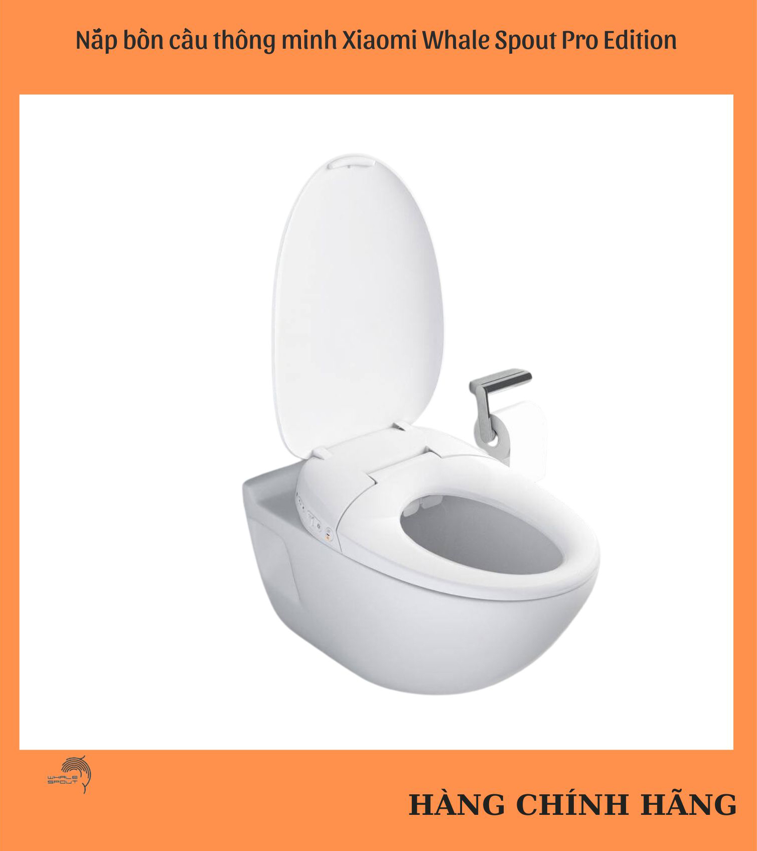 Nắp bồn cầu thông minh Xiaomi Whale spout Pro,nắp bồn cầu giữ ấm, có vòi xịt rửa tự động, thiết kế sang trọng, đẹp, thông minh