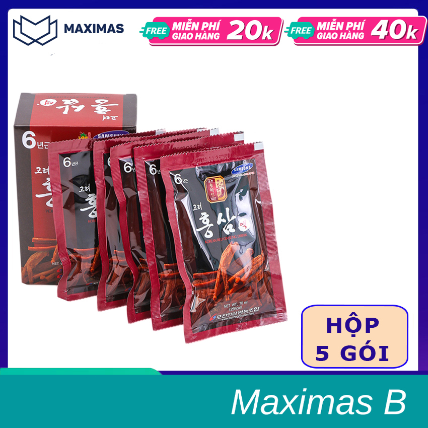 Nước sâm Pocheon Hàn Quốc 1 gói dùng thử - Hồng Sâm Shop Maximas B