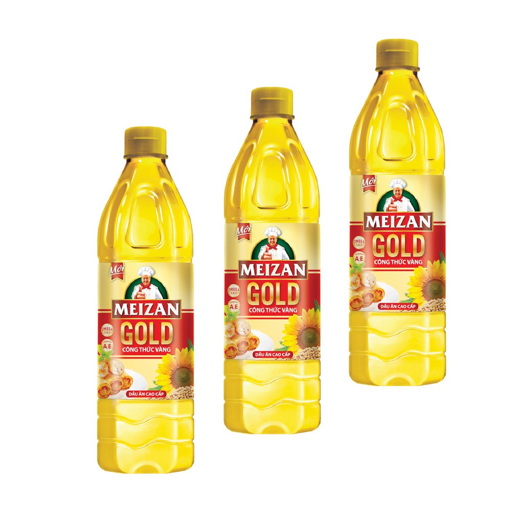 [Combo 3 Chai] Dầu Ăn Meizan Gold 1L