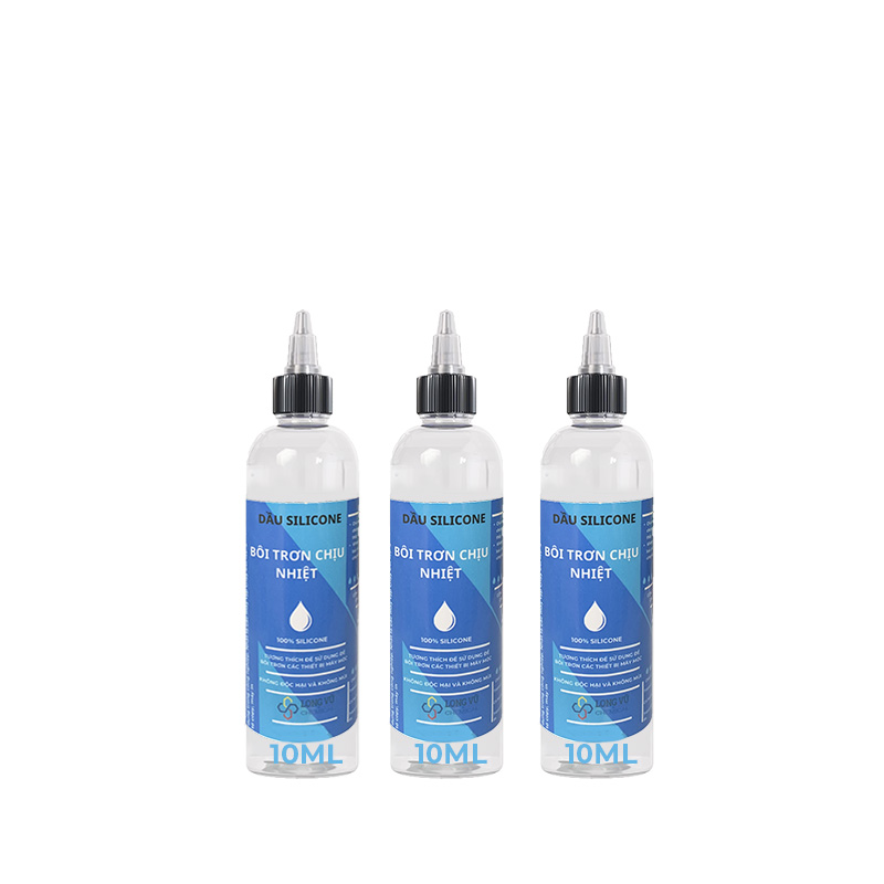 Dầu máy Silicon chai 10ml cho Bơm cao áp, lọ dung tích, dầu tra các loại quạt, máy bơm, trục quay, máy tập, dầu bơm..... - Dầu Silicon