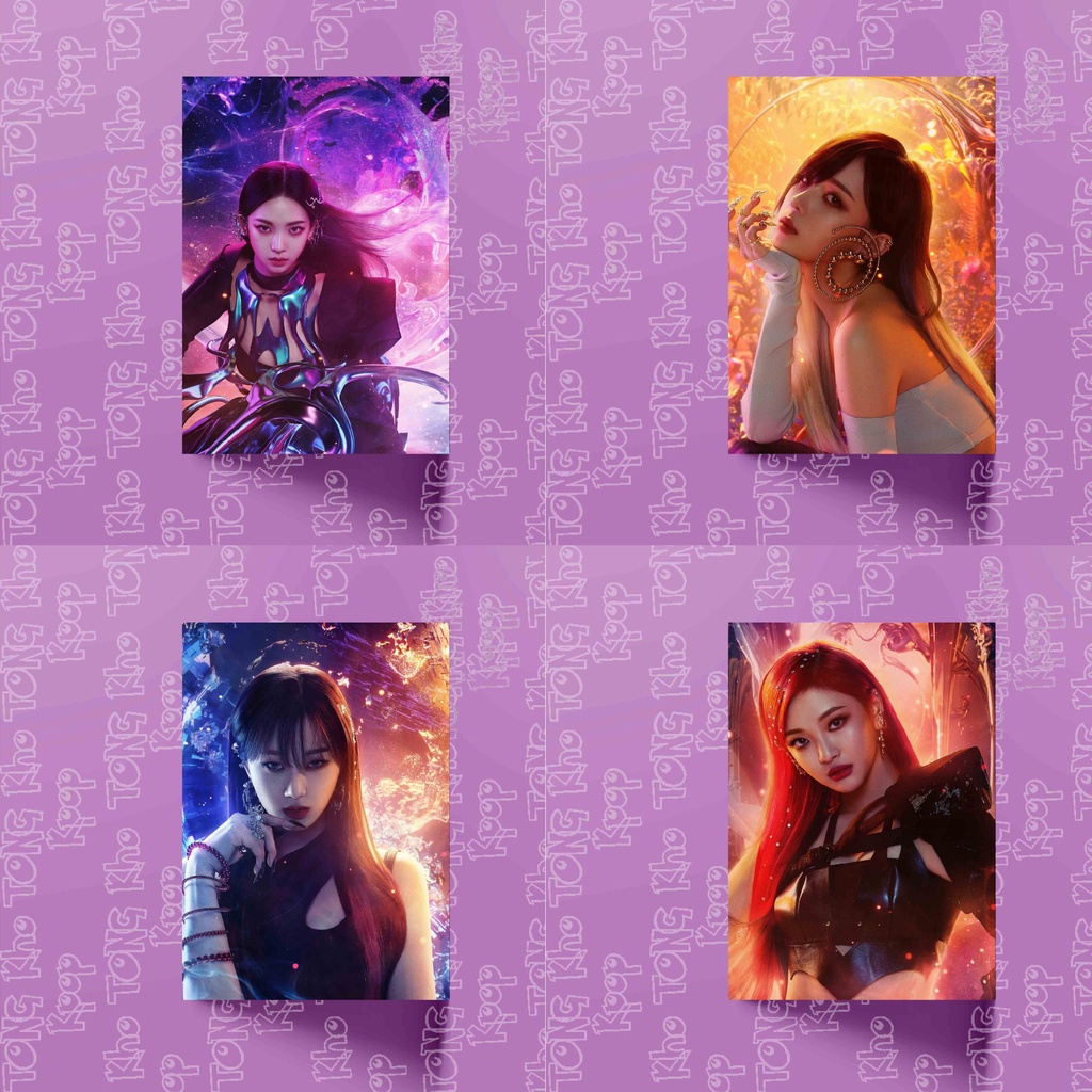 Tấm postcard cao cấp 260gsm in hình aespa ver next lever a5 ảnh đẹp nhiều mẫu idol thần tượng kpop