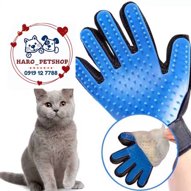 [HCM]Găng tay chải lông rụng cho chó mèo - găng tay chải lông cho thú cưng đa dạng kích cỡ chất lượng đảm bảo và cam kết hàng như mô tả