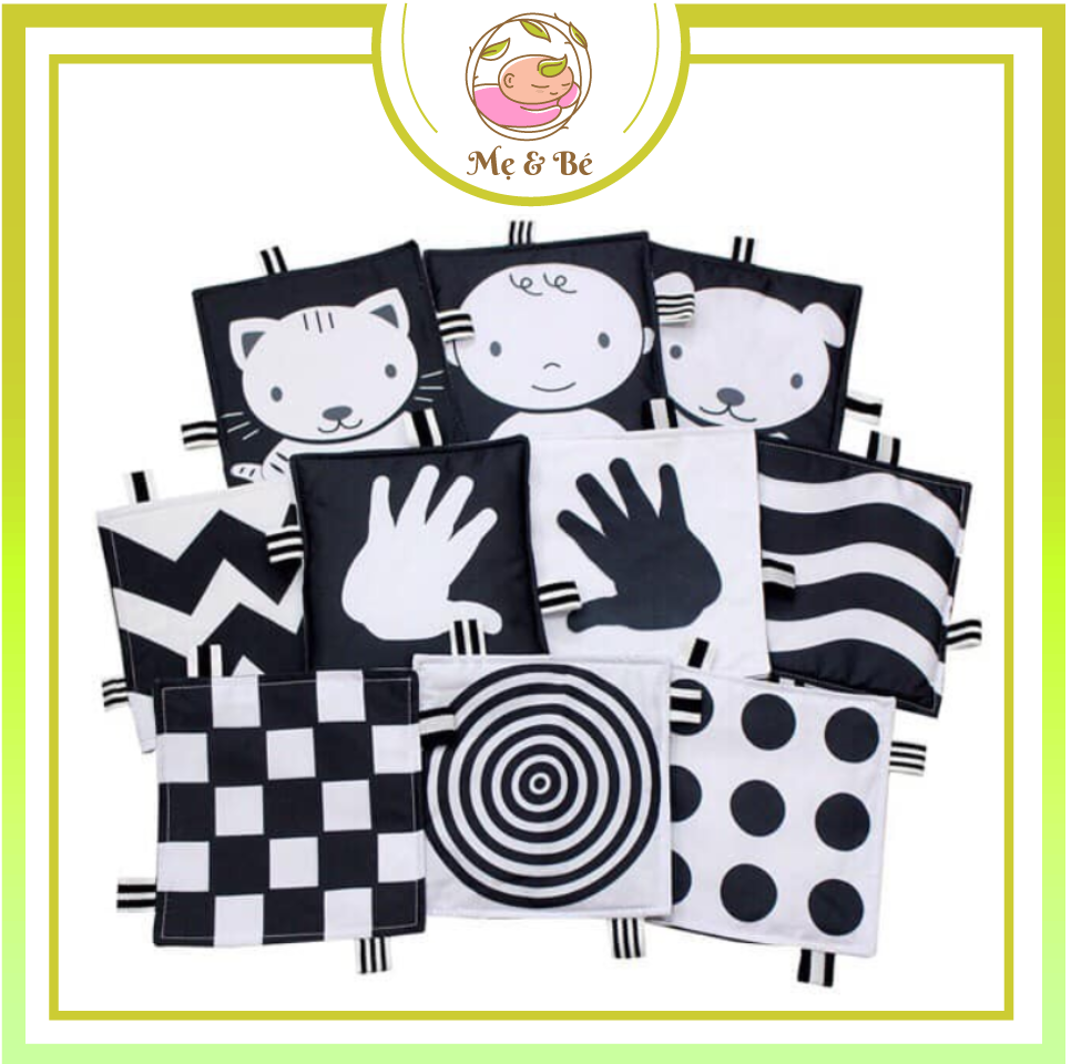 Sách vải Kích Thích Thị Giác trẻ sơ sinh 0-12 tháng tuổi