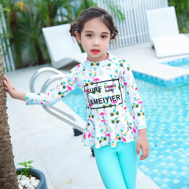 Đồ bơi bé gái tay dài chống nắng