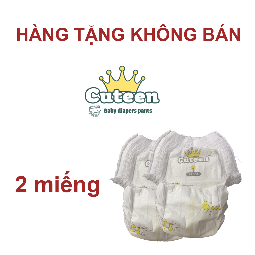 [Hàng tặng không bán đơn 100m] Hai chiếc bỉm CUTEEN cùng size với size bịch bỉm chính - mềm, mỏng, không hăm da
