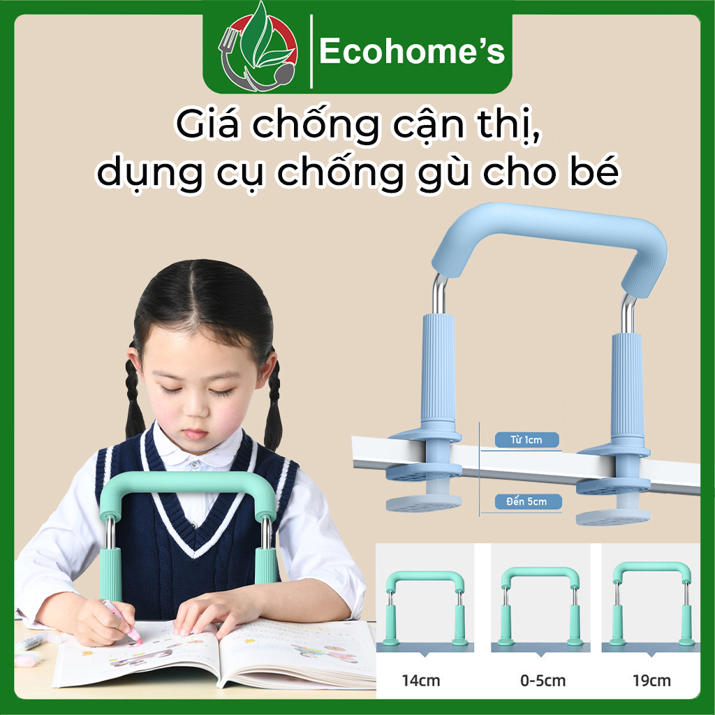 Giá chống cận thị cho bé, dụng cụ chống gù tạo tư thế ngồi chuẩn cho bé từ 6 đến 15 tuổi thiết kế nhỏ gọn chắc chắn phù hợp với nhiều loại bàn dày mỏng