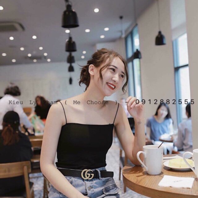 Áo 2 dây bún chất đẹp, siêu co giãn