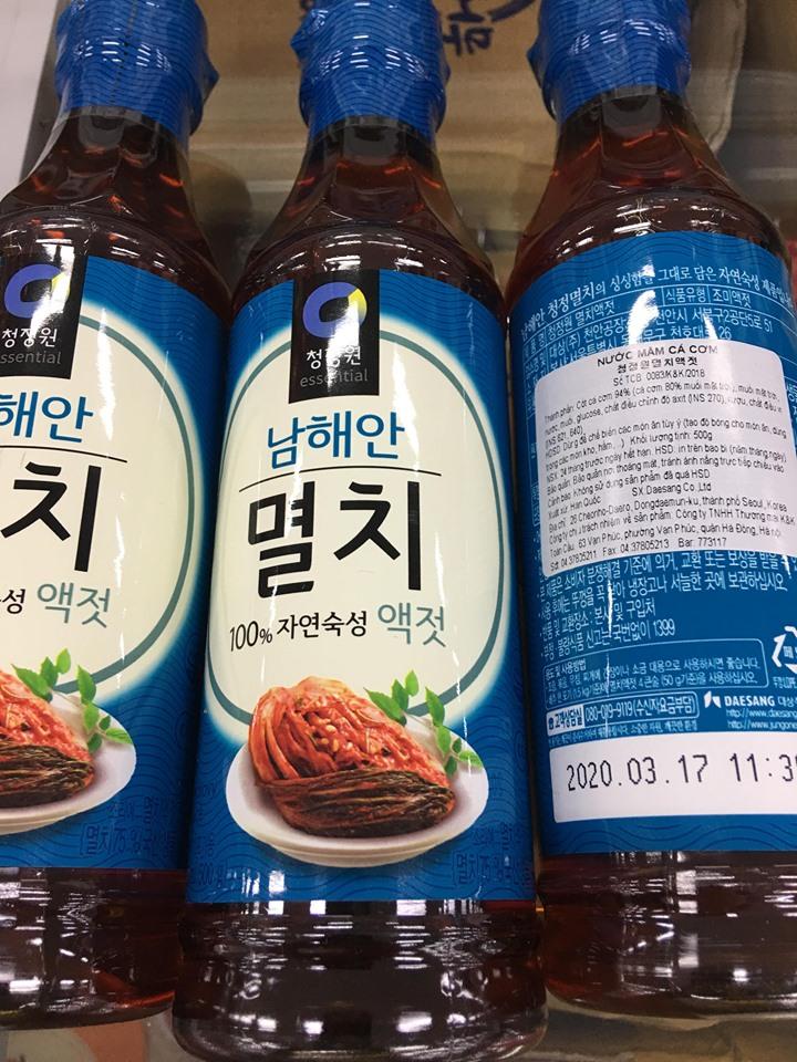 Nước mắm làm kim chi Hàn Quốc