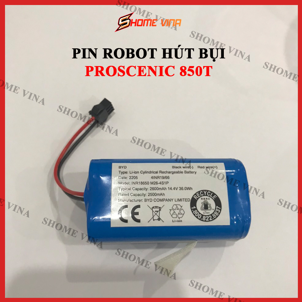 Pin robot hút bụi Proscenic 850T