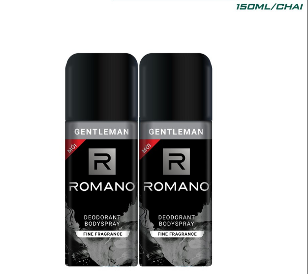 Romano - combo xịt khử mùi gentleman 150ml