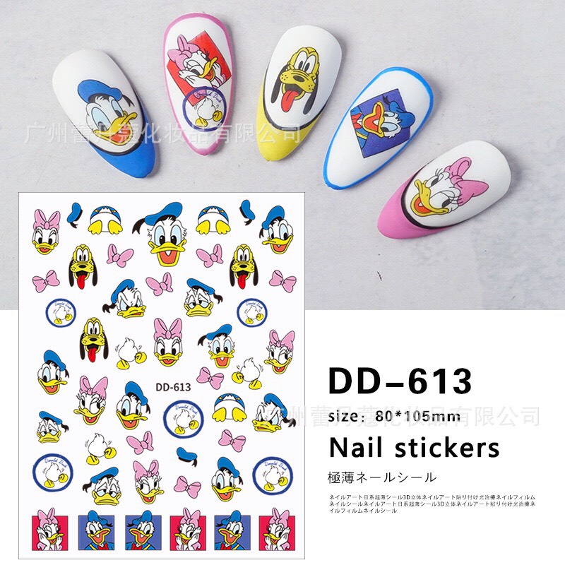 Sticker dán móng vịt donal