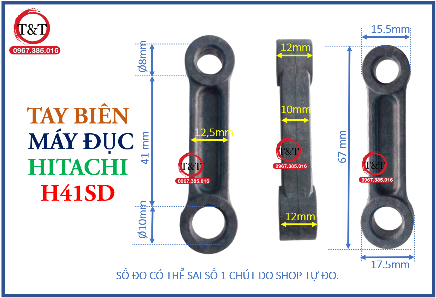 Tay biên máy đục hitachi h41sd, tay zen đục htc h41 sd.