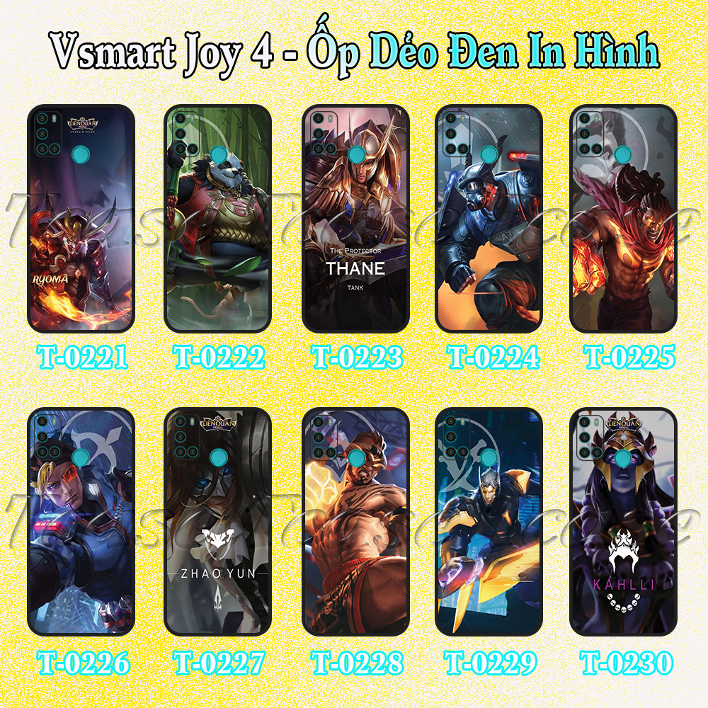 Ốp lưng Vsmart Joy 4 - Ốp dẻo đen in hình Game Liên Quân ngầu