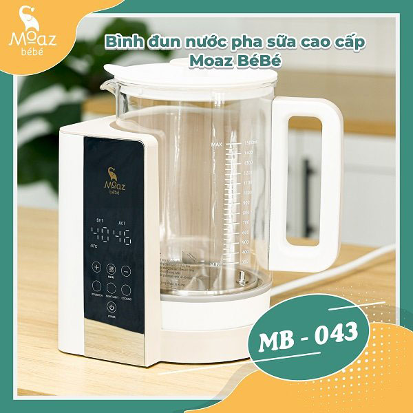 Bình đun nước pha sữa cao cấp moaz bébé mb – 043