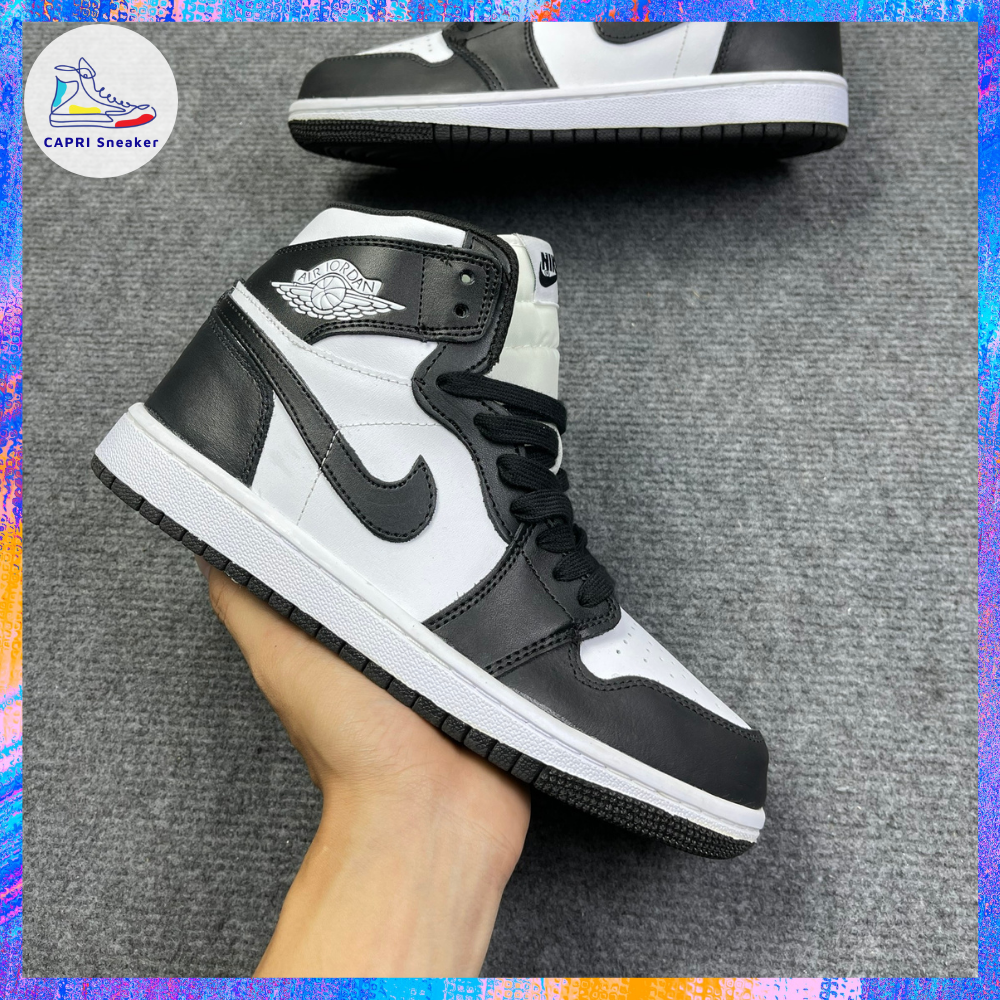 Giày cao cổ nam JD panda đen trắng bản chuẩn giày sneaker thể thao cao cấp