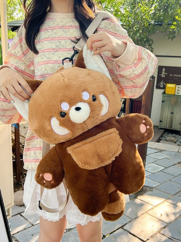 [FREESHIP]  ฅ^•ﻌ•^ฅ Balo Gấu Bông Gấu Trúc  Đỏ ฅ^•ﻌ•^ฅ Size Lớn 45cm, Túi Đeo Vai Thú Bông Siêu Cute________________________________________________________________________________