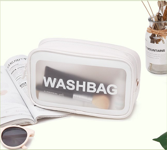 Túi Đựng Mỹ Phẩm WASHBAG Chống Nước Da Pu Nhựa PVC Trong Suốt TWB007