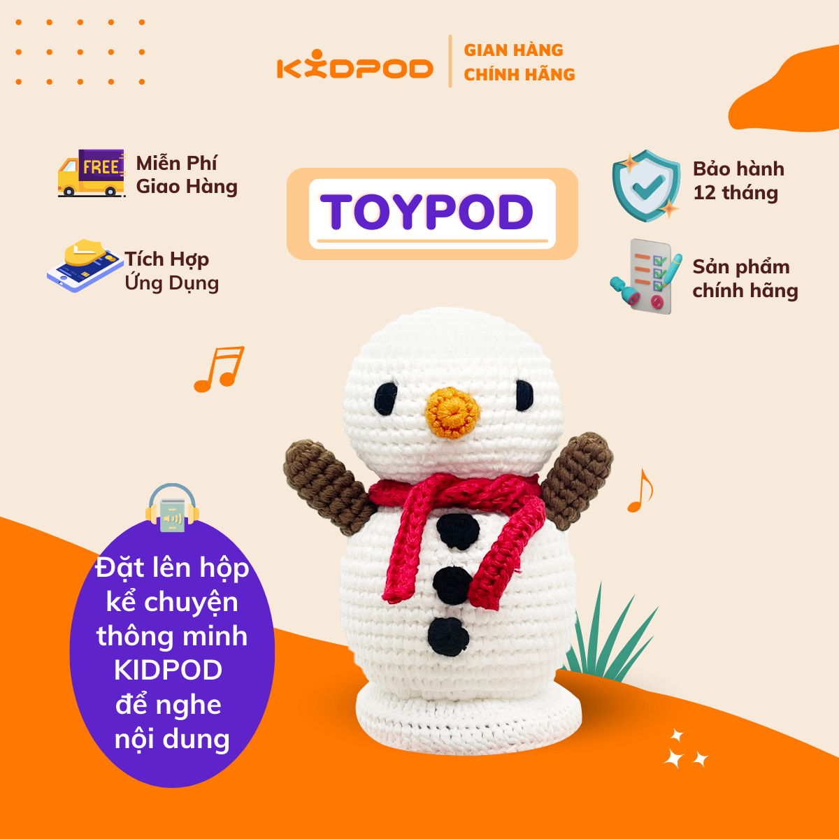 Kidpod - nhân vật định danh - snowman