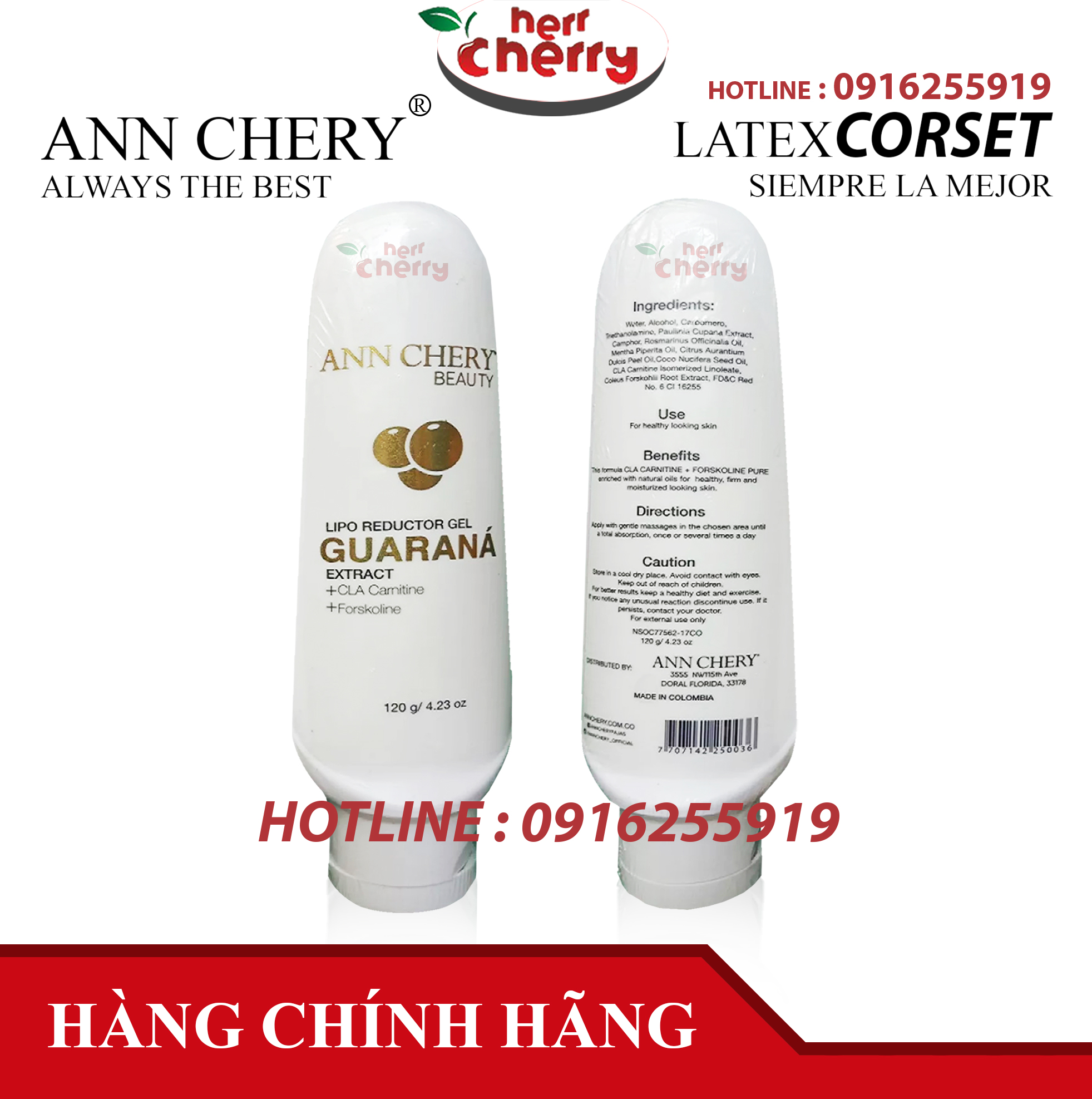 Gel lạnh Ann Chery đốt cháy chất béo tích tụ siêu thẩm thấu 120ml