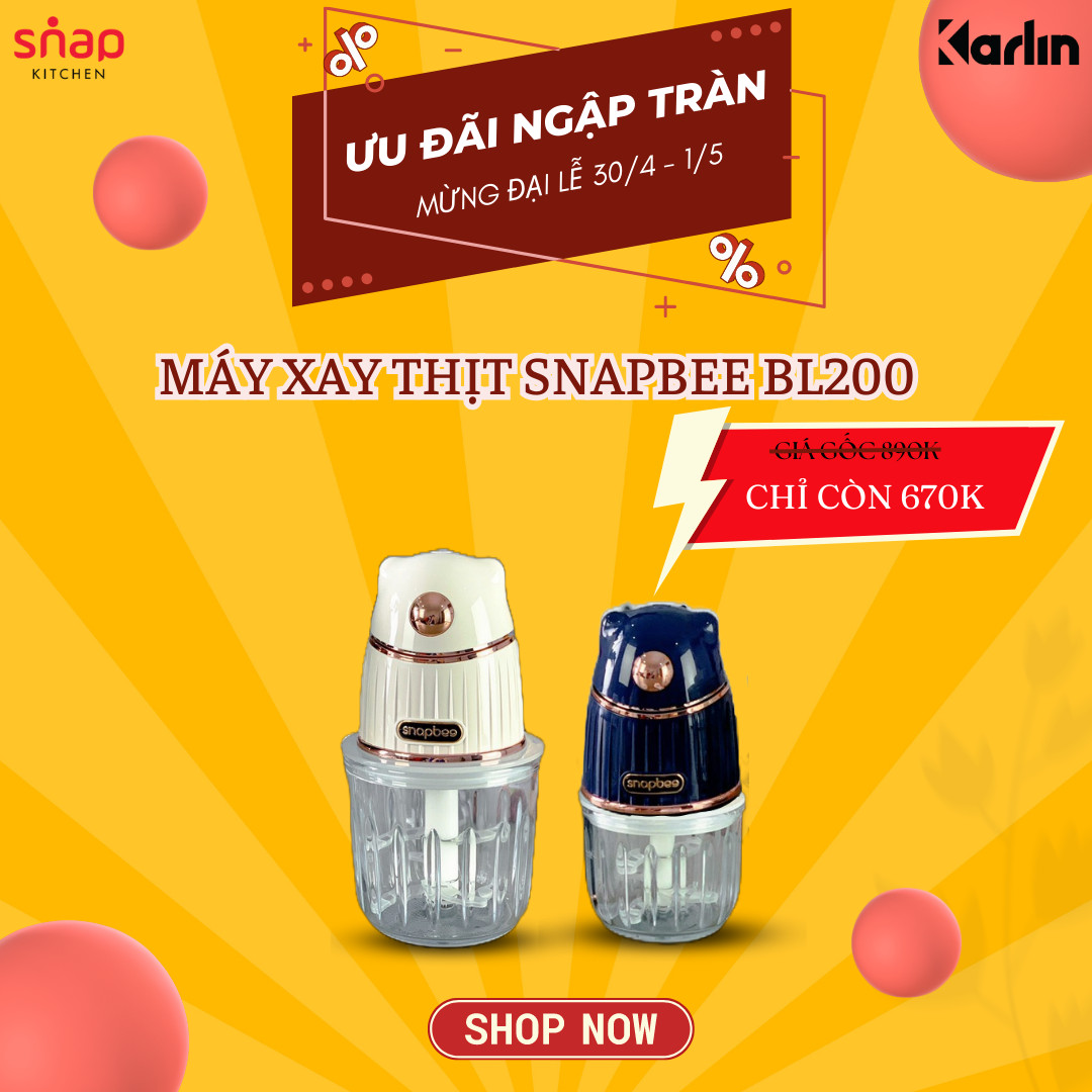 Máy xay đa năng 2 cối snapbee