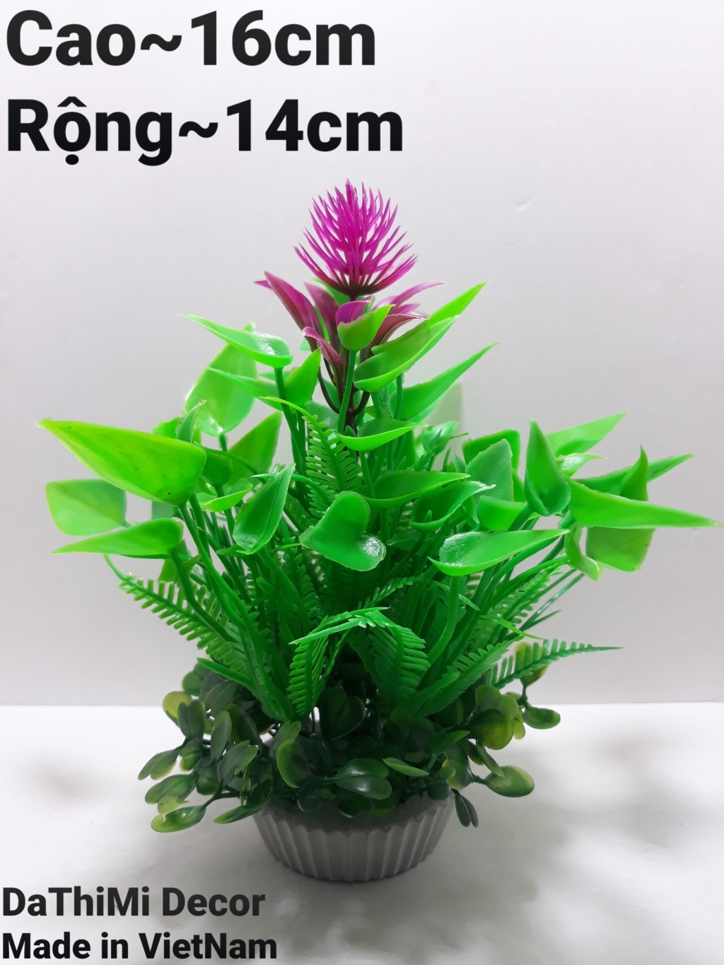 Cây cỏ nhựa , cây rong nhựa 3 tầng trang trí hồ cá, bể cá, tiểu cảnh, bàn làm việc, bàn học.